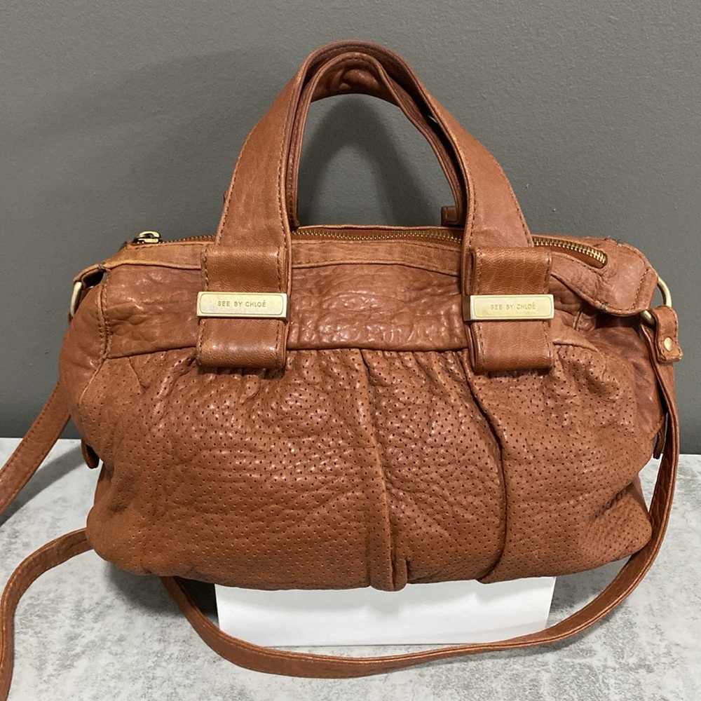 See By Chloe Authentic Soft Perforated Leather Handbag/Hobo/Shoulder Bag